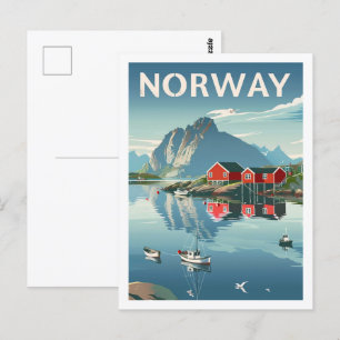 Norway Norge Vintage Famous Travel Place  Postcard