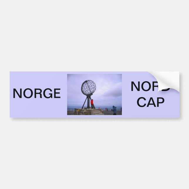 Norway, North Cape, globe symbol Bumper Sticker (Front)