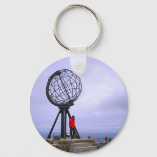 Norway, North Cape, globe symbol Key Ring