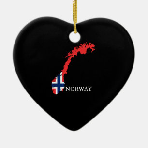 Norway - Norway Flag Ceramic Tree Decoration