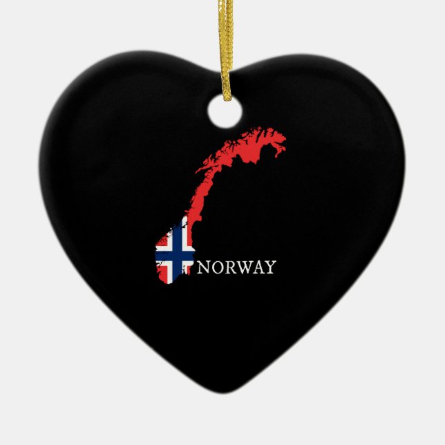 Norway - Norway Flag Ceramic Tree Decoration (Front)