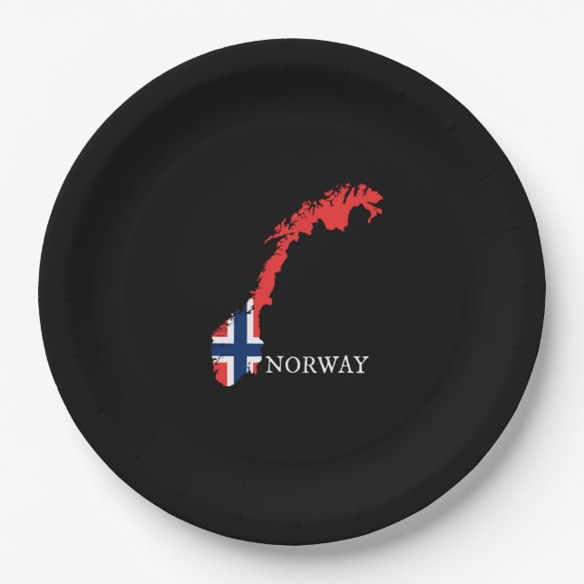Norway - Norway Flag Paper Plate (Front)