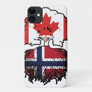 Norway Norwegian Canadian Canada Tree Roots Flag iPhone 11 Case