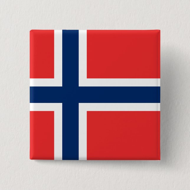 Norway (Norwegian) Flag 15 Cm Square Badge (Front)