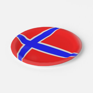 Norway Norwegian Flag Paper Plate