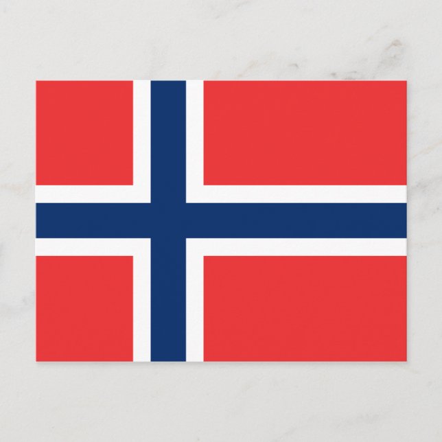 Norway (Norwegian) Flag Postcard (Front)