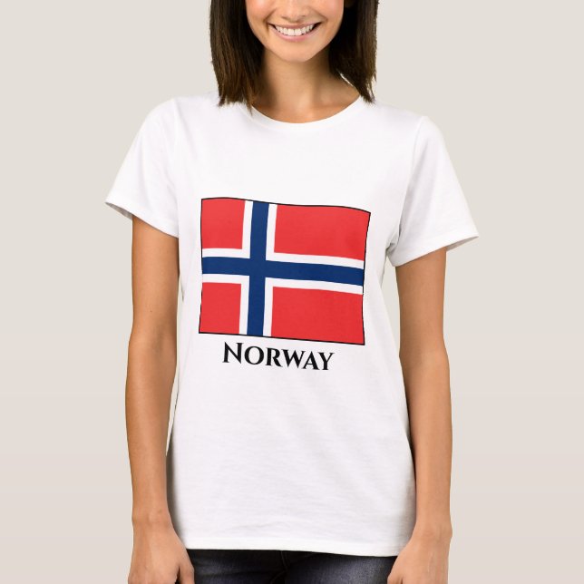 Norway (Norwegian) Flag T-Shirt (Front)