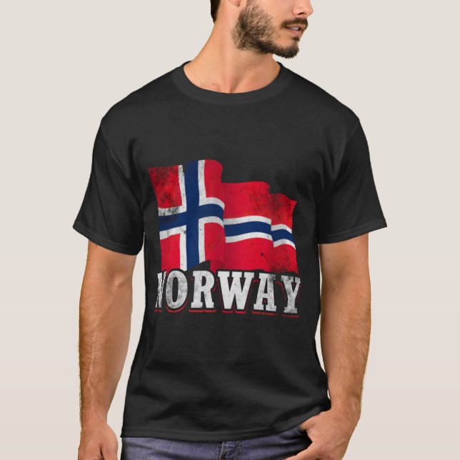Norway Norwegian Flag T-Shirt (Front)