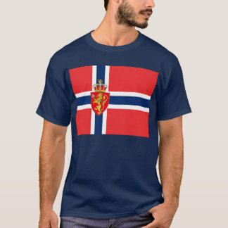 Norway, Norwegian flag, with coat of arms/d blue T-Shirt