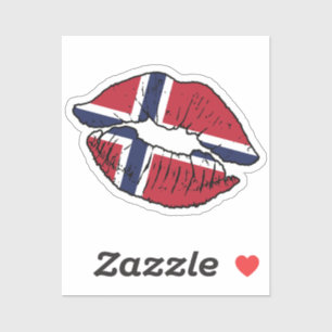 Norway Norwegian Lipstick Love Flag