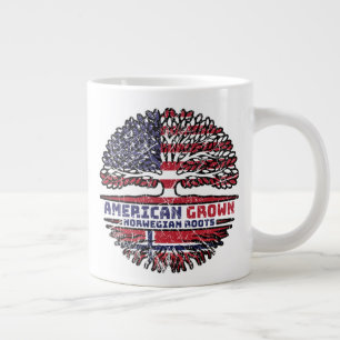 Norway Norwegian US American USA United States Large Coffee Mug