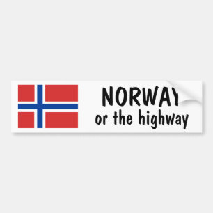 Norway or the Highway Bumper Sticker