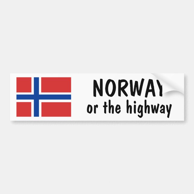 Norway or the Highway Bumper Sticker (Front)