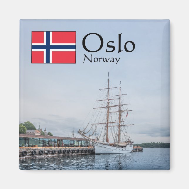 Norway Oslo Souvenir Magnet (Front)