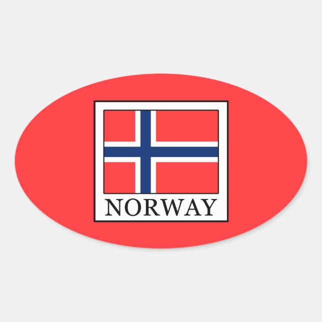 Norway Oval Sticker (Front)