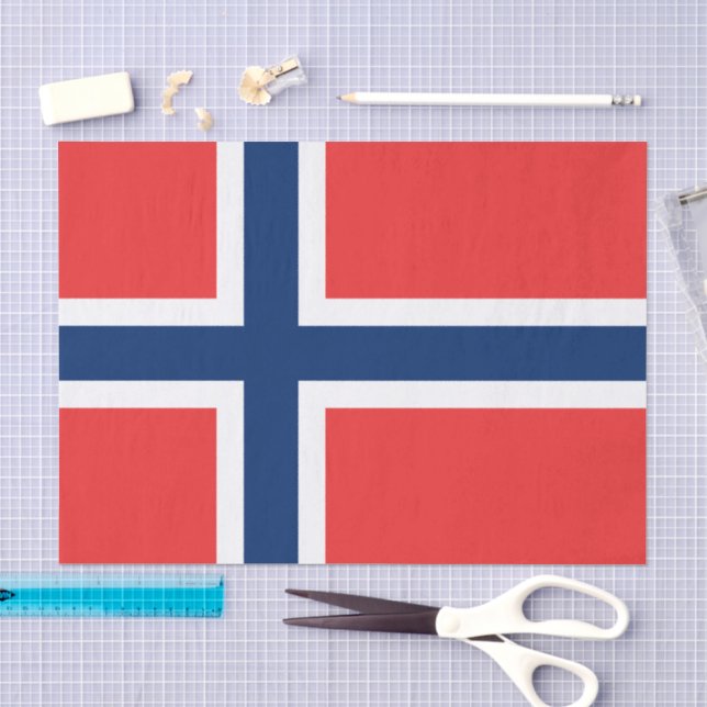 Norway paper tissue, Norwegian Flag tissue paper (Craft)