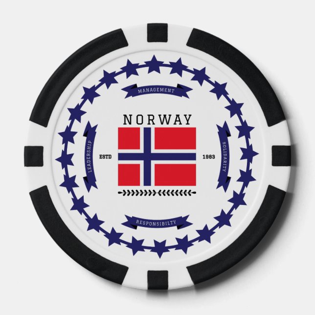 Norway  poker chips (Front)