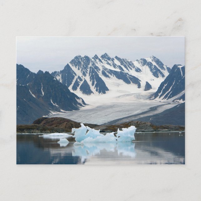 Norway, Receding Glacier and iceberg Postcard (Front)