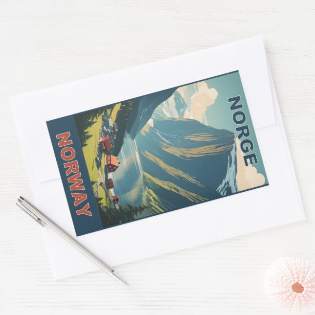 Norway Rectangular Sticker (Envelope)