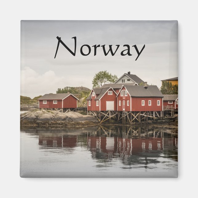 Norway Red Cabin Magnet (Front)