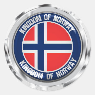 Norway Round Emblem Classic Round Sticker
