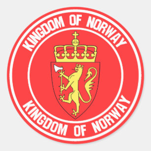 Norway Round Emblem Classic Round Sticker