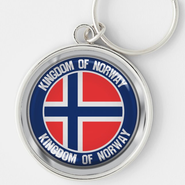 Norway Round Emblem Key Ring (Front)