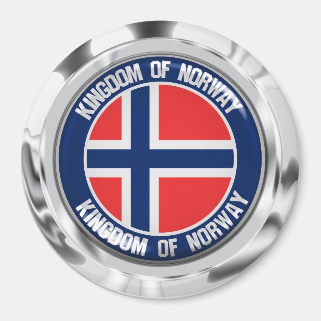 Norway Round Emblem Magnet (Front)
