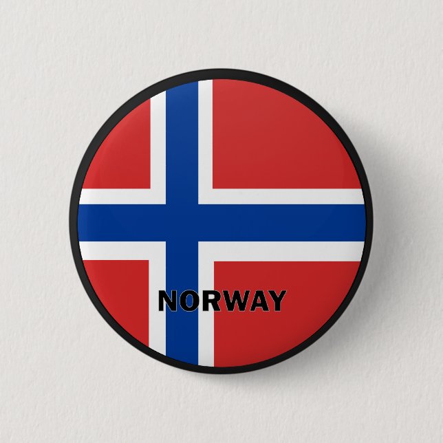 Norway Roundel quality Flag 6 Cm Round Badge (Front)