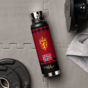 Norway Rustic Vacuum Insulated, Norwegian Flag Water Bottle