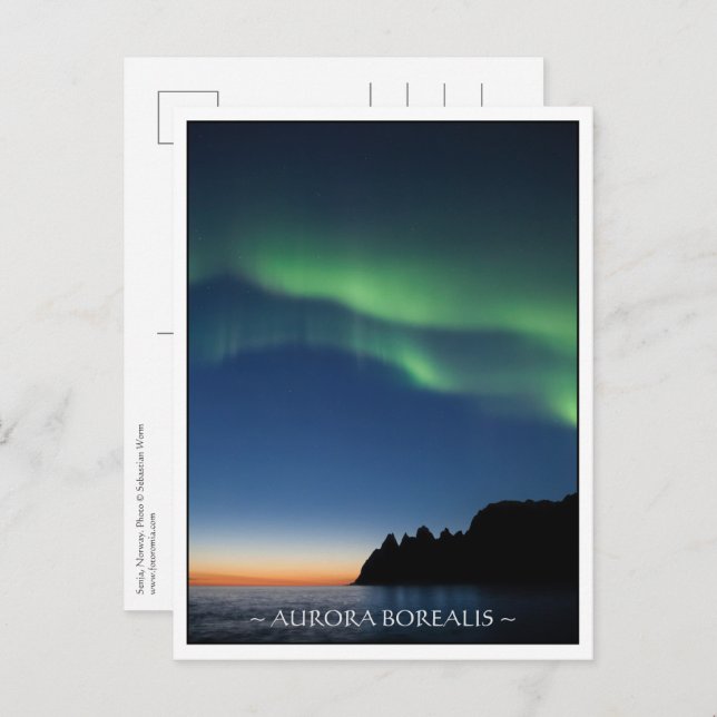 Norway Senja Northern Lights Postcard (Front/Back)
