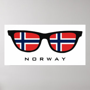 Norway Shades custom text & colour poster