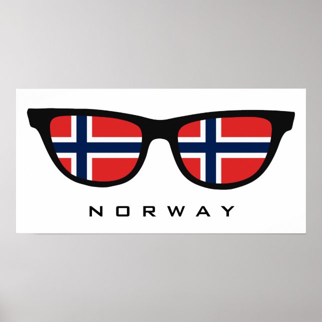 Norway Shades custom text & colour poster (Front)