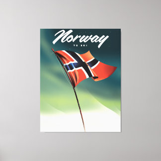 Norway Ski poster Canvas Print