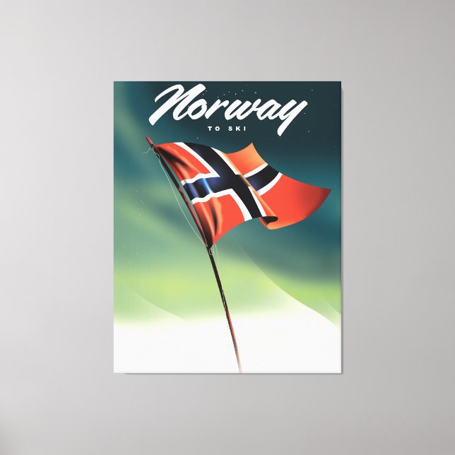 Norway Ski poster Canvas Print (Front)