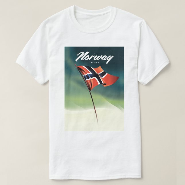 Norway Ski poster T-Shirt (Design Front)