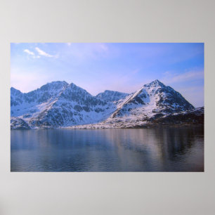 Norway, Snow on the mountains Poster