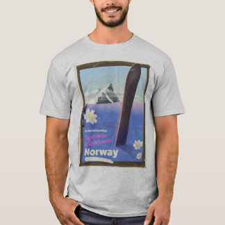 Norway Snowboarding vintage style travel poster T-Shirt