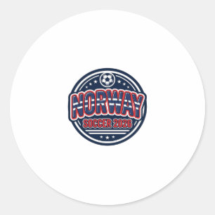 Norway Soccer 2026 Soccer Bold Country Typography Classic Round Sticker