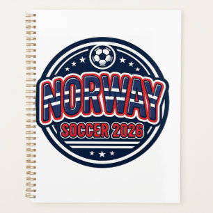 Norway Soccer 2026 Soccer Bold Country Typography Planner