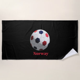 Norway soccer beach towel