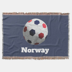 Norway soccer throw blanket