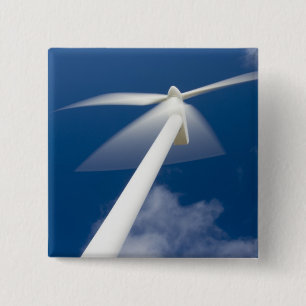 Norway, Sogn og Fjordane. Wind mill at Kråkenes. 15 Cm Square Badge