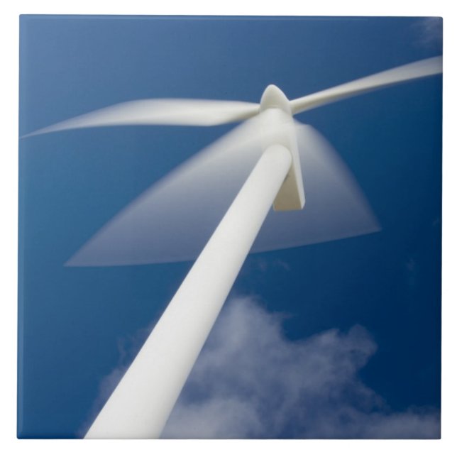 Norway, Sogn og Fjordane. Wind mill at KrÃ¥kenes. Tile (Front)