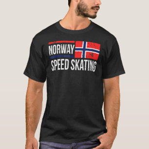 Norway Speed Skating Flag Short Track Race Winter T-Shirt