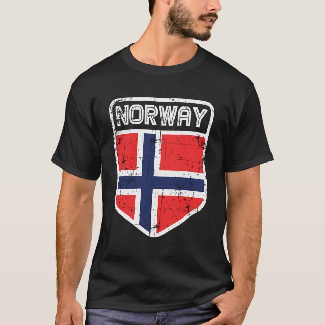 Norway Sports Jersey Style Norwegian Flag Men Wome T-Shirt (Front)