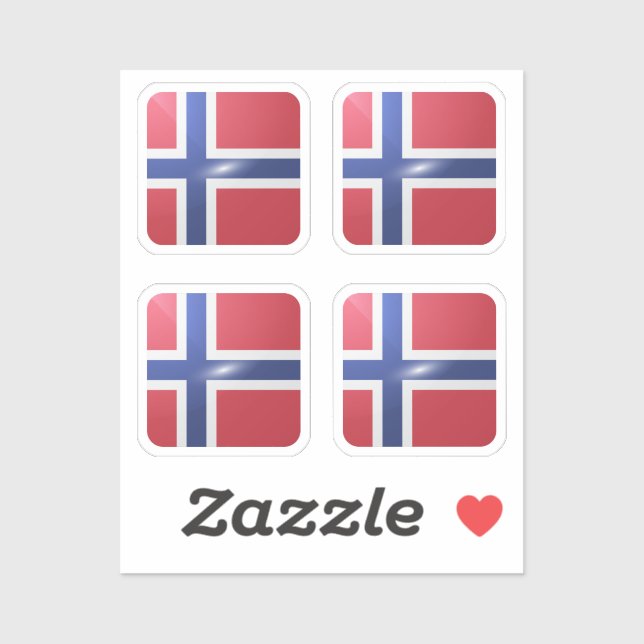 Norway square glossy flag (Sheet)