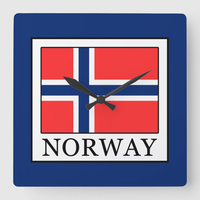 Norway Square Wall Clock (Front)