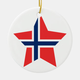 Norway Star Ceramic Tree Decoration