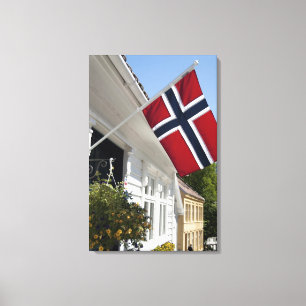 Norway, Stavanger. Historic downtown views. Canvas Print